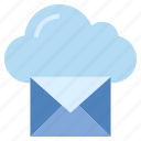 cloud, email, envelope, letter, mail, message, storage