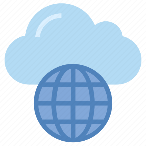 Cloud, cloud connectivity, cloud service, data, globe, network, storage icon - Download on Iconfinder
