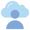 account, administration, cloud, cloud watching, man, storage, user