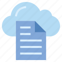 cloud, cloud page, document, file, paper, storage, text