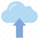 arrow, cloud, data, storage, upload, weather