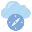 climate, cloud, compass, environment, pointer, storage, weather 