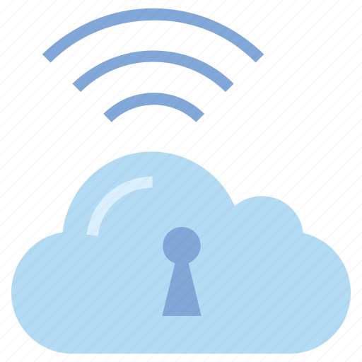 Cloud, lock, protection, signals, storage, wifi, wireless secure icon - Download on Iconfinder