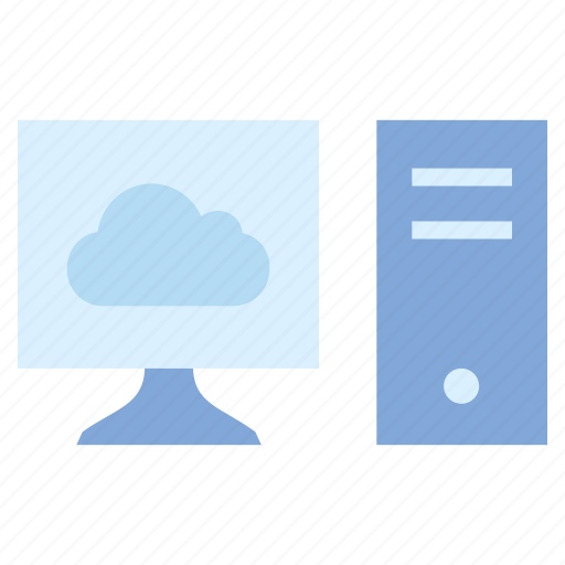 Cloud, computer, cpu, data, monitor, server, storage icon - Download on Iconfinder