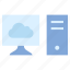 cloud, computer, cpu, data, monitor, server, storage 