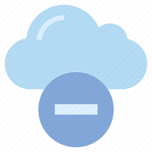 Cloud, data, minus, reject, remove, storage icon - Download on Iconfinder