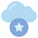 bookmark, cloud, favorite, important, mark, star, storage