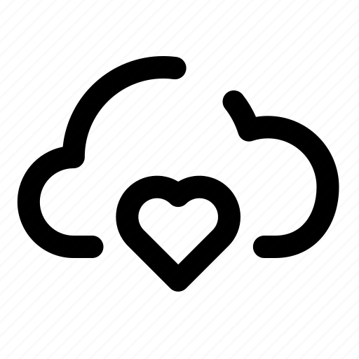 Cloud heart, cloud, heart, system, data, cloud computing icon - Download on Iconfinder