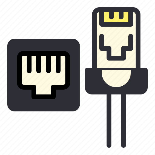 Ethernet, cable, socket, network, wired icon - Download on Iconfinder
