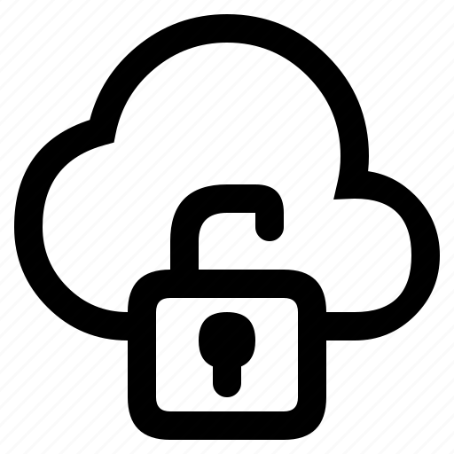 Cloud, unlock, cloud unlock, security, lock, key, secure icon - Download on Iconfinder