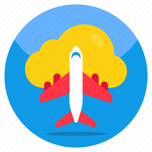 Cloud plane, cloud flight, airplane, airline, aeroplane icon - Download on Iconfinder