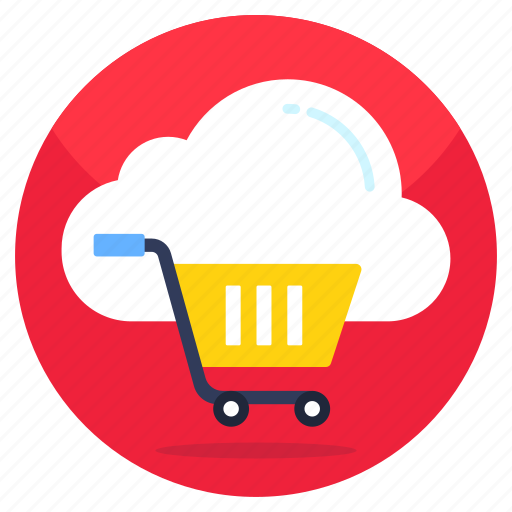 Cloud shopping, cloud buying, cloud commerce, shopping cart, handcart icon - Download on Iconfinder