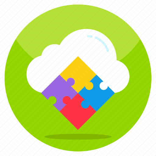 Cloud puzzle, cloud jigsaw, cloud teaser, cloud riddle, cloud technology icon - Download on Iconfinder