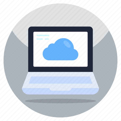 Cloud laptop, cloud technology, cloud device, cloud monitor, cloud pc icon - Download on Iconfinder