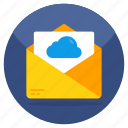 cloud mail, cloud email, cloud letter, cloud correspondence, cloud envelope