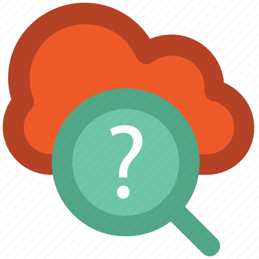 Cloud computing, cloud network, explore, faq, information technology, question mark, search symbol icon - Download on Iconfinder