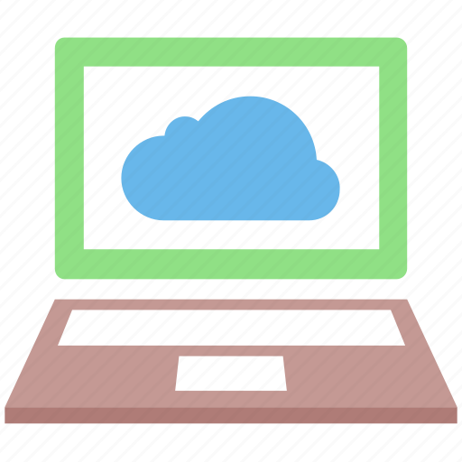 Cloud computing, cloud computing concept, cloud monitor, cloud on screen, cloud storage, cloud technology, laptop icon - Download on Iconfinder