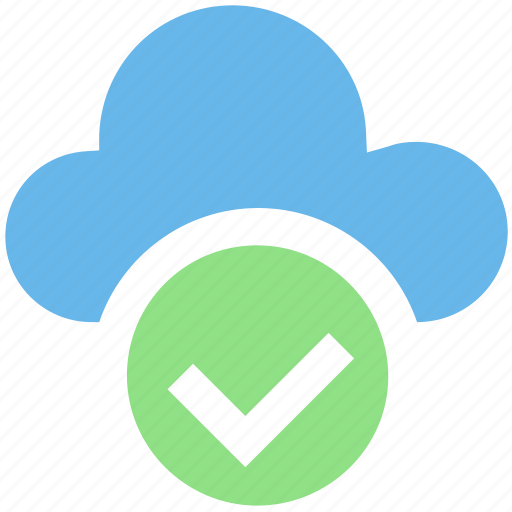 Check, cloud, cloud computing, computing, verify, weather icon - Download on Iconfinder