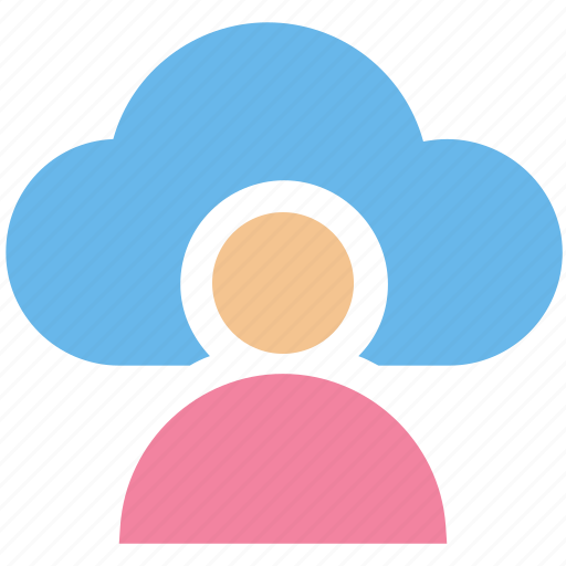 Cloud, cloud account, cloud user, computing, man, person icon - Download on Iconfinder