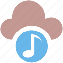 audio, cloud and music note, cloud music concept, cloud with music sign, music cloud, music note, musical cloud
