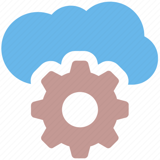 Cloud computing, cloud gear, cloud network settings, cloud technology, internet cloud with gear, internet configuration setting, settings concept icon - Download on Iconfinder