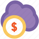 cloud network, currency symbol, dollar sign, financial, global business, modern technology, online business