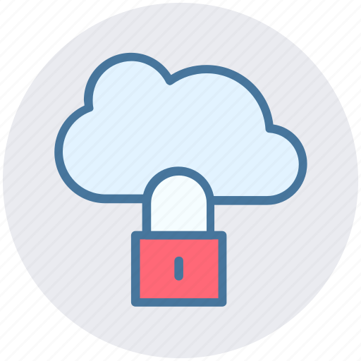 Cloud network safety, cloud networking safety, cloud security, internet security, internet security padlock, locked internet icon - Download on Iconfinder