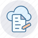 cloud, cloud page, document, page, paper, storage