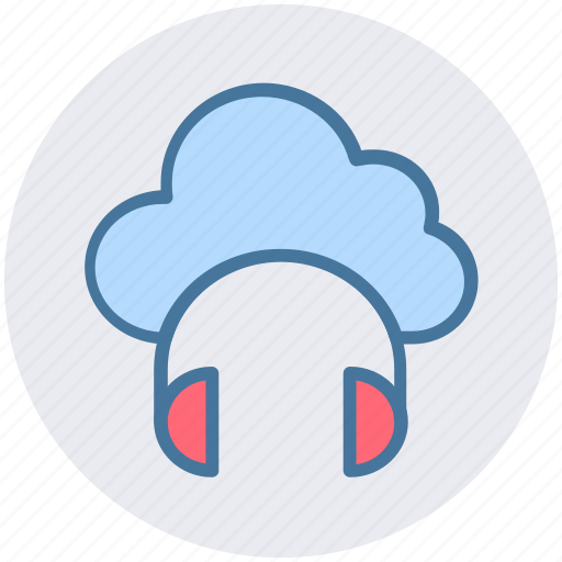 Cloud music, headphone, online media, online multimedia, online music icon - Download on Iconfinder