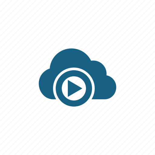Cloud, cloud computing, movie, play button, video icon - Download on Iconfinder