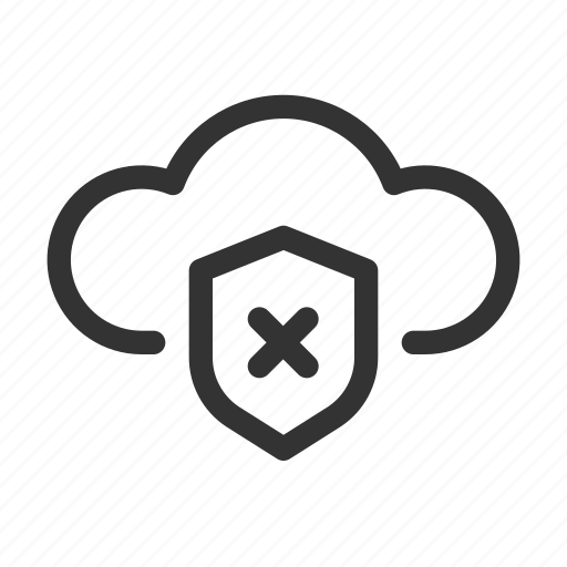Cloud, computing, serverless, shield, vulnerable icon - Download on Iconfinder
