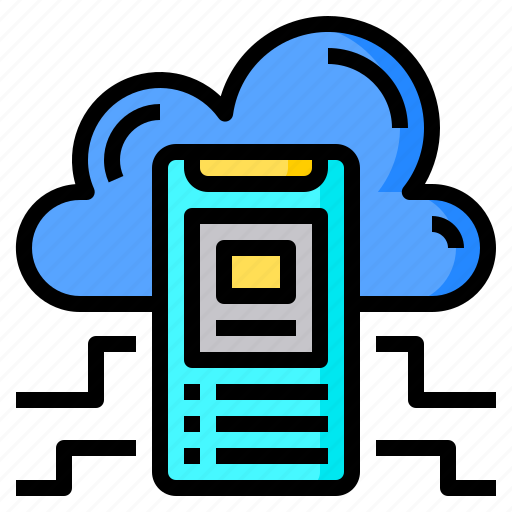 Cloud, computing, network, phone, smartphone, storage icon - Download on Iconfinder