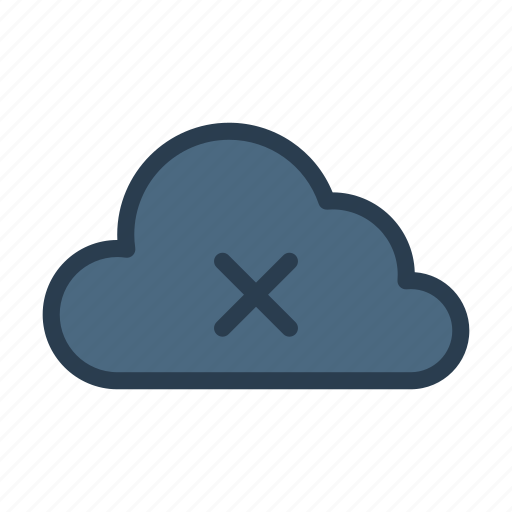 Cloud, cross, database, delete, server icon - Download on Iconfinder