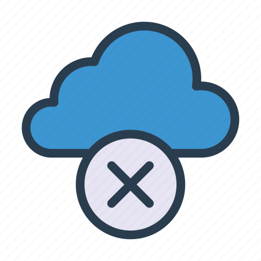 Cloud, cross, database, delete, remove icon - Download on Iconfinder