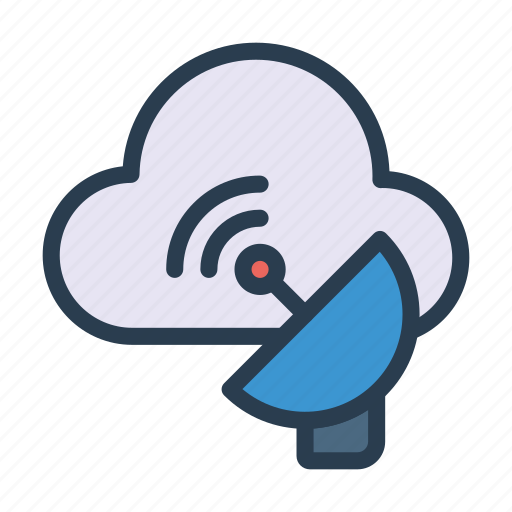 Cloud, dish, satellite, signal, wireless icon - Download on Iconfinder