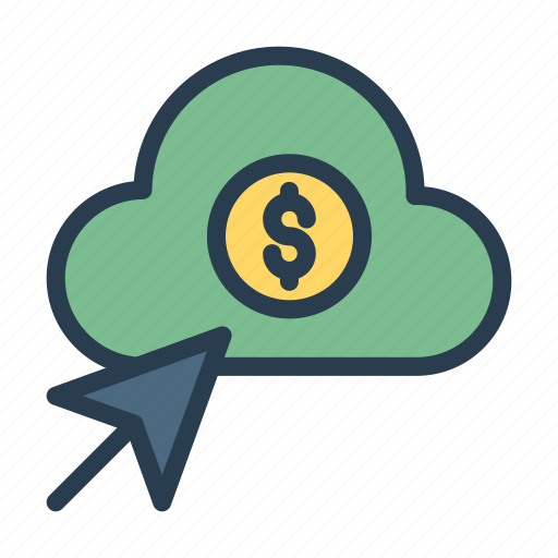 Cash, click, cloud, dollar, pointer icon - Download on Iconfinder