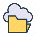 archive, cloud, document, files, folder