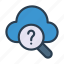 cloud, find, help, question, search 
