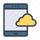 cloud, device, gadget, mobile, phone
