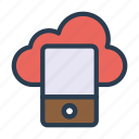 cloud, database, device, mobile, phone