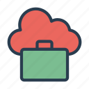 bag, database, luggage, portfolio, server