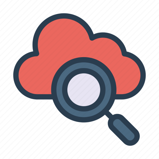 Cloud, database, magnifier, search, storage icon - Download on Iconfinder