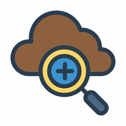 Cloud, magnifier, search, server, zoom icon - Download on Iconfinder