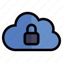 lock, cloud, password, padlock, protection, data, security, storage