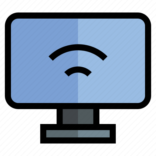 Wireless, computer, monitor, wifi, device, internet icon - Download on Iconfinder
