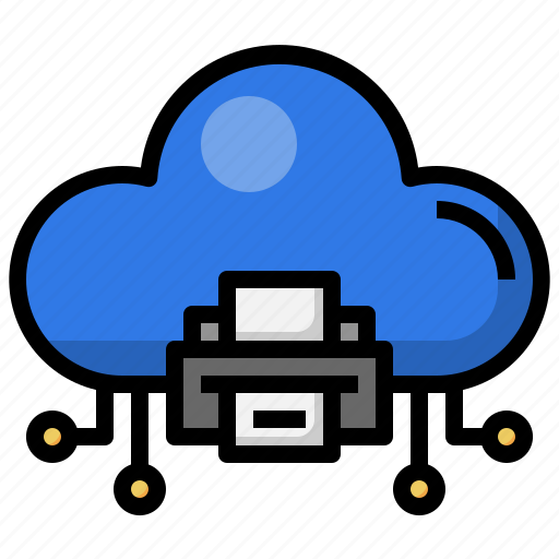 Printer, cloud, computing, data, hosting, page icon - Download on Iconfinder