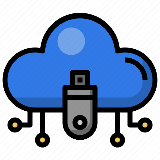 Usb, drive, cloud, computing, data, storage, electronics icon - Download on Iconfinder