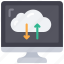 cloud, upload, and, download, computer, pc, machine 