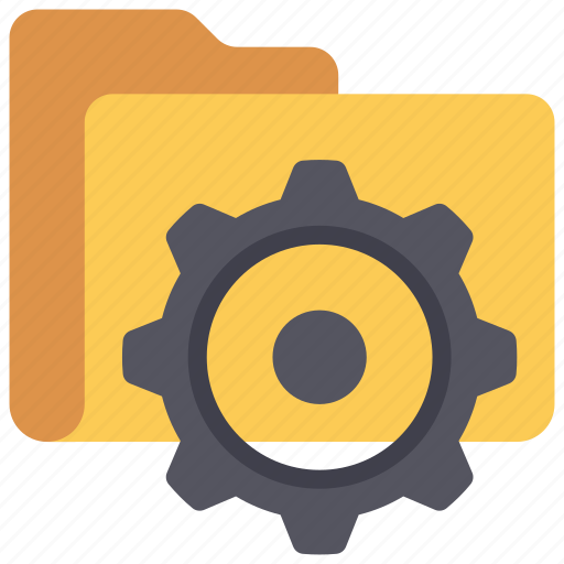 Folder, settings, files, folders, gear, cog icon - Download on Iconfinder