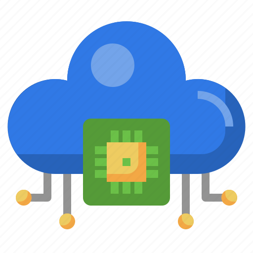 Cpu, chip, processing, cloud, intelligence, electronics icon - Download on Iconfinder